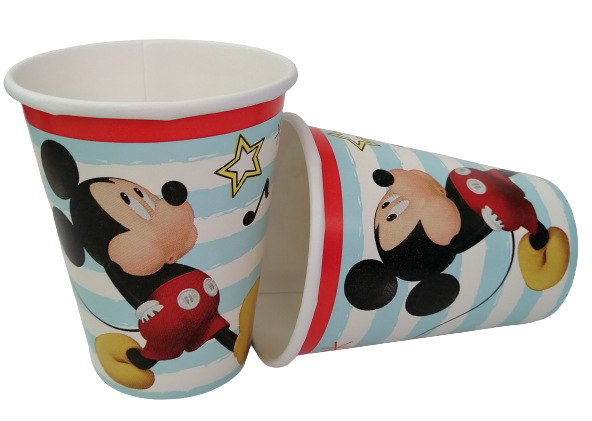 MICKEY MOUSE VASOS DE PAPEL - 9 ONZAS - 8 UNID.