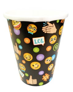 EMOJI VASOS DE PAPEL - 9 ONZAS - 8 UNID.