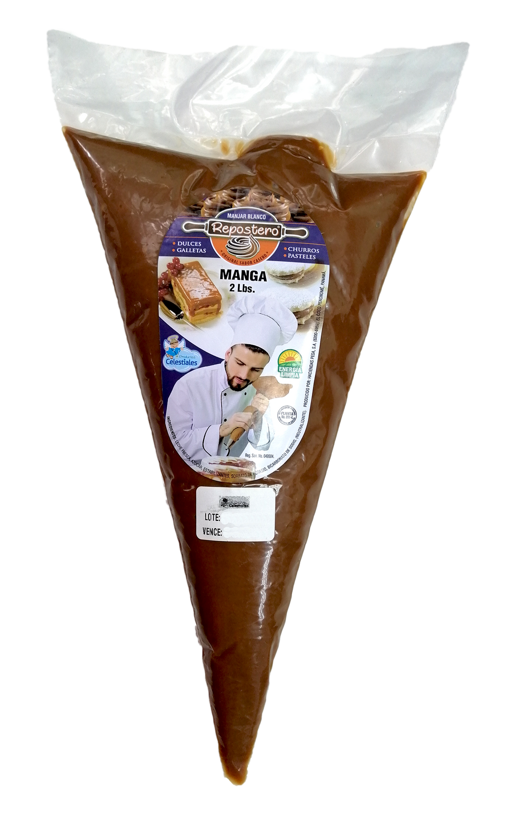MANGA DULCE DE LECHE REPOSTERO - 2 LIBRAS - 1 UNIDAD