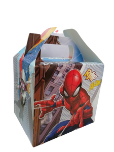 SPIDERMAN CAJA PARA DULCES - 5.5X7.5 PULGADAS - 6 UNID.