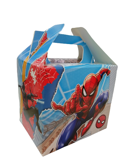 SPIDERMAN CAJA PARA DULCES - 5.5X7.5 PULGADAS - 6 UNID.