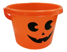 Cargar imagen en el visor de la galería, HALLOWEEN CUBETA PLÁSTICA DE CALABAZA - 5.5X7 PULGADAS - 1 UNID.
