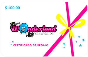 Certificado de Regalo Wonderland