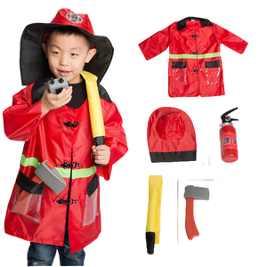 DISFRAZ DE BOMBERO - TALLA ÚNICA PARA NIÑOS DE 3 A 8 AÑOS - 1 UNID.