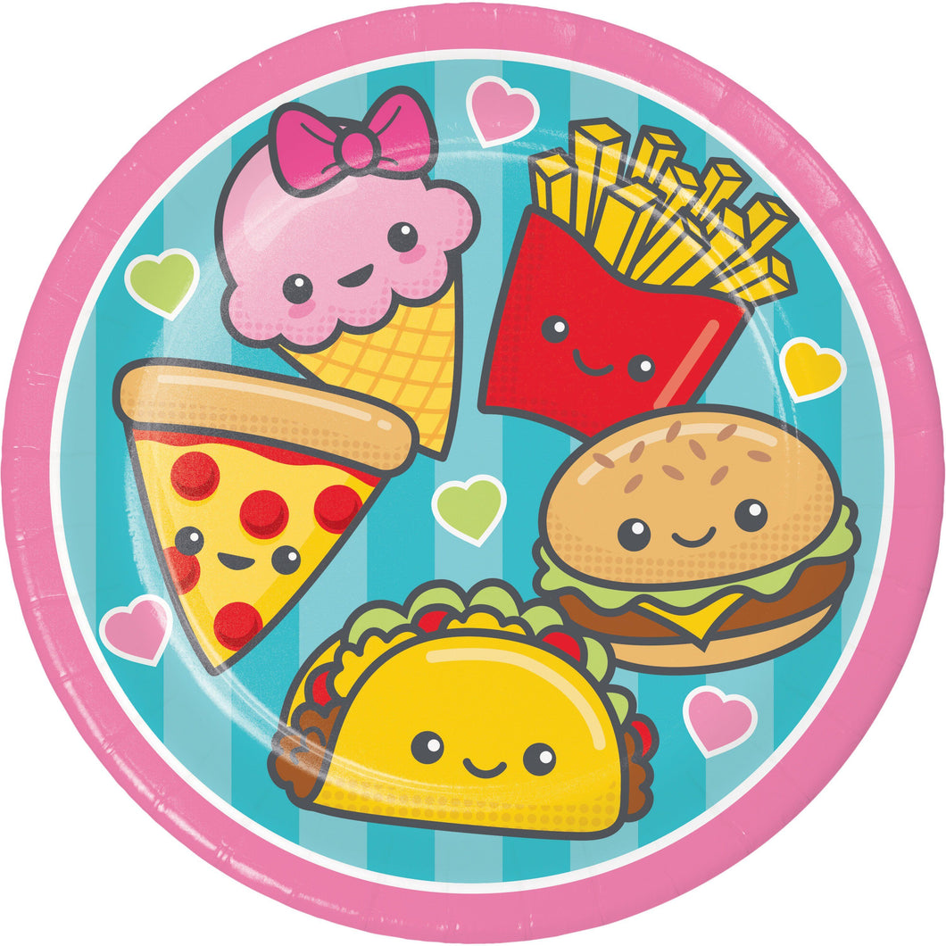 JUNK FOOD PLATOS DE PAPEL - 7 PULGADAS - 8 UNID.