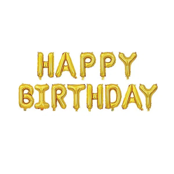 GLOBO FOIL HAPPY BIRTHDAY LETRAS - 1 UNID.