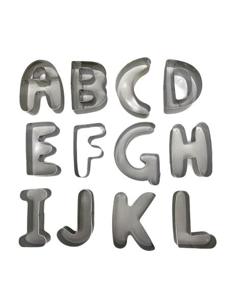 CORTADORES DE GALLETAS EN FORMA DE LETRAS