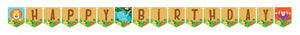 SAFARI BANDERIN  HAPPY BIRTHDAY - 5.5 FT X 6 IN - 1 PIEZA